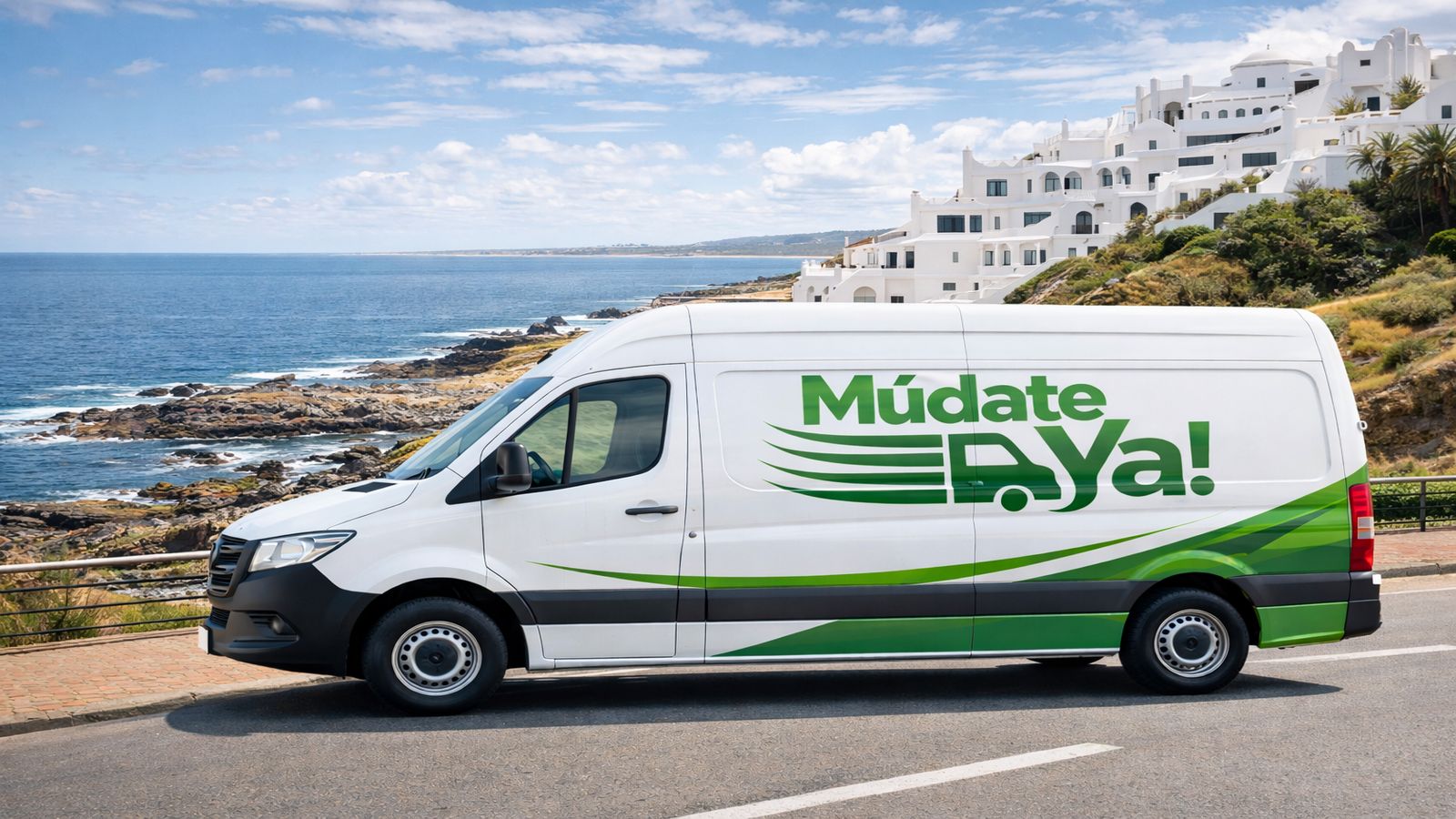 a digital photograph features a white delivery van web compressed